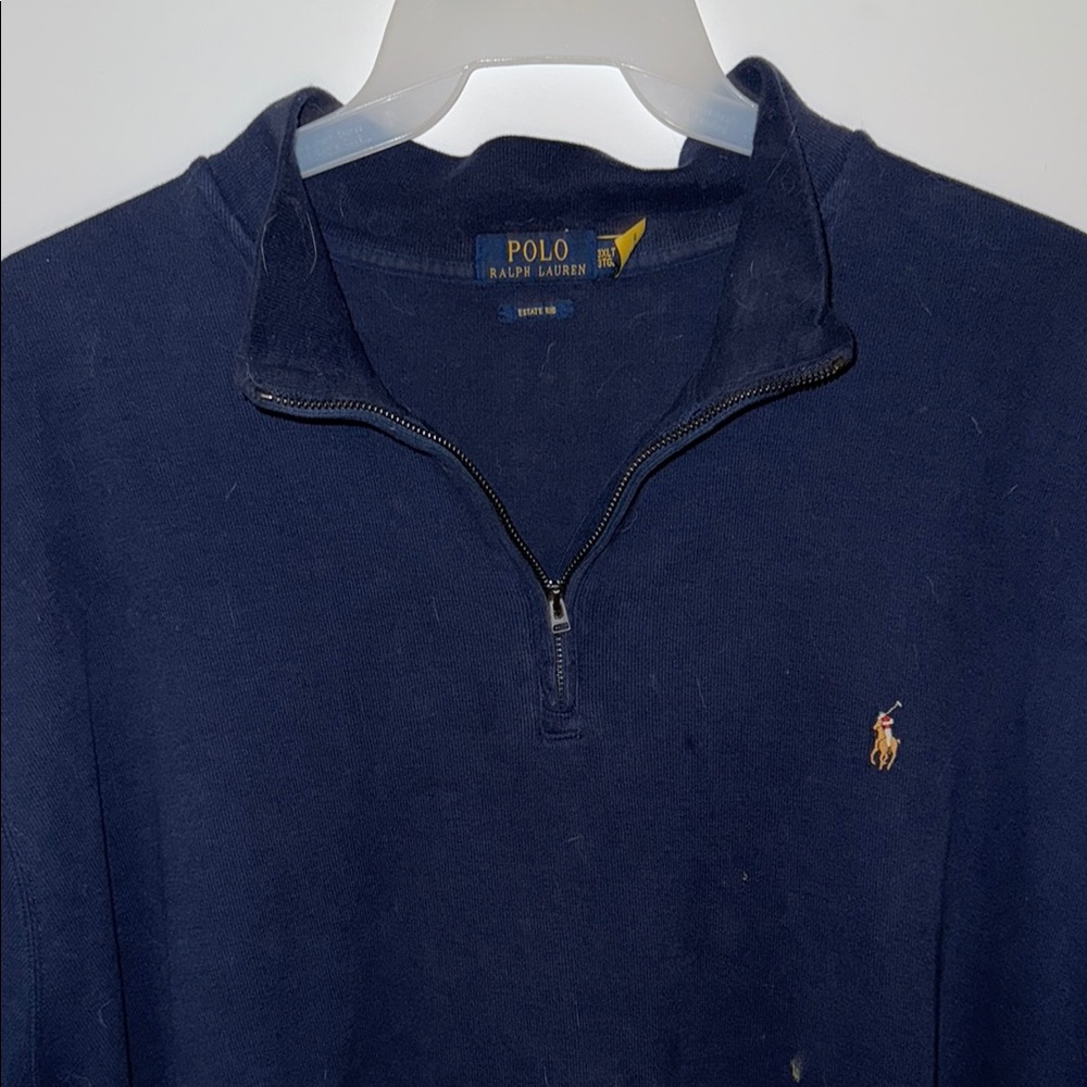 Ralph Lauren Navy Blue Zip Up Sweater